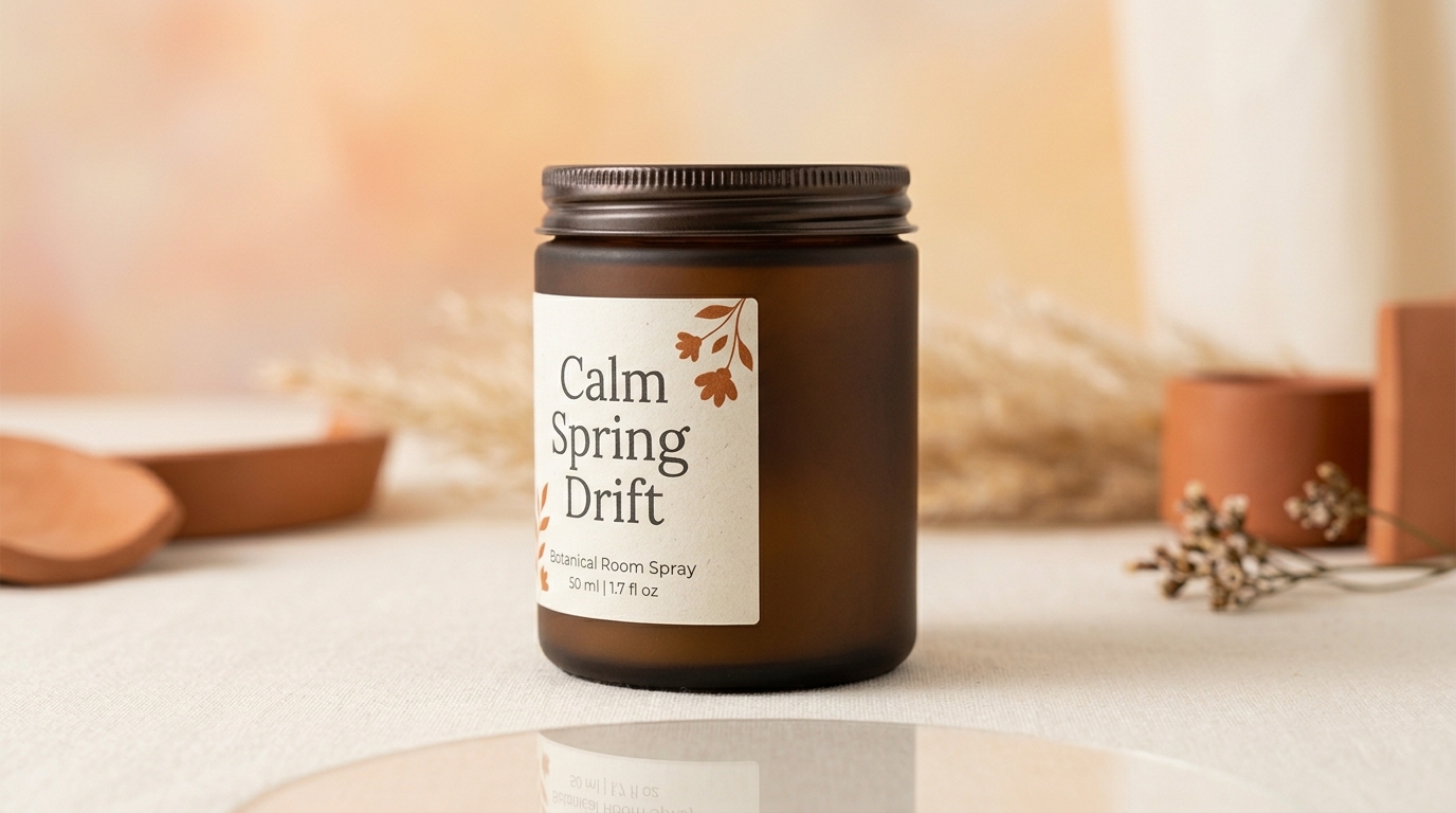 Баночка Calm Spring Drift під кутом на світлому тлі